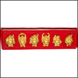 "Set of Laughing Buddhas - 003 - Click here to View more details about this Product